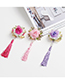 Lovely Pink Tassel&flowers Decorated Child Hair Clip