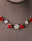Fashion Red Flowers Decorated Jewelry Sets