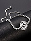 Fashion Silver Color Oval Shape Decorated Pure Color Bracelet