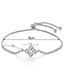 Fashion Silver Color Full Diamond Decorated Simple Bracelet