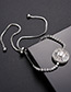 Fashion Silver Color Round Shape Decorated Pure Color Bracelet