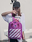 Fashion Pink Stripe Pattern Decorated Backpack
