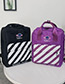 Fashion Purple Stripe Pattern Decorated Backpack