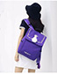 Lovely Purple Embroidered Rabbit Decorated Backpack
