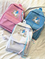 Lovely Blue Unicorn Pattern Decorated Backpack
