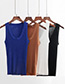 Fashion Khaki Round Neckline Design Pure Color Blouse