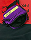 Fashion Purple Letter Pattern Decorated Hip-hop Bag