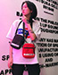 Fashion Red Letter Pattern Decorated Hip-hop Bag