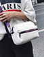 Fashion White Letter Pattern Decorated Shoulder Bag