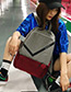 Fashion Gray Double Zippers Design Hip-hop Waterproof Backpack
