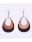 Fashion Black Water Drop Shape Design Long Earrings