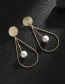 Fashion Gold Color Pearls Decorated Long Earrings