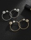 Fashion Silver Color Balls&pearl Decorated C Shape Earrings