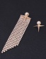 Fashion Gold Color Full Diamond Design Asymmetric Earrings