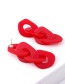 Fashion Red Chains Shape Design Pure Color Earrings