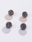 Fashion Gold Color Double Round Shape Decorated Earrings