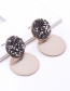 Fashion Gold Color Double Round Shape Decorated Earrings