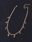 Fashion Gold Color Letter Pendant Decorated Necklace