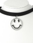 Fashion Silver Color Smiling Face Decorated Simple Choker