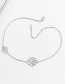 Fashion Silver Color Flowers Pendant Decorated Necklace