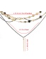 Fashion Gold Color Vertical Shape Pendant Decorated Necklace