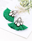 Fashion Green Diamond Decorated Tassel Earrings