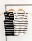 Fashion Black Stripe Pattern Design Knitted Shirt