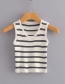 Fashion White Stripe Pattern Design Knitted Shirt