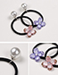Sweet Purple Pearls&flower Decorated Hair Band
