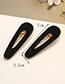 Sweet Black Pure Color Decorated Hair Clip(1pairs)