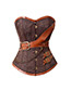 Sexy Brown Belt Decorated Pure Color Corset
