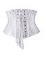Sexy White Buttons Decorated Pure Color Corset