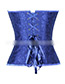 Sexy Blue Flower Pattern Design Pure Color Corset