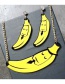 Fashion Yellow Bananas Shape Design Simple Earrings
