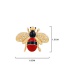 Fashion Red+gold Color Bee Shape Decorated Brooch
