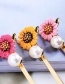 Fashion Yellow Flower Shape Decorated Brooch