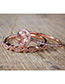 Fashion Rose Gold Round Shape Diamond Decorated Ring