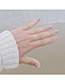 Fashion Silver Color Wave Shape Design Pure Color Ring