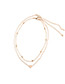 Fashion Gold Color Heart Shape Decorated Double Layer Necklace