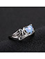 Fashion Silver Color Heart Shape Decorated Hollow Out Ring