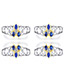 Fashion Silver Color Oval Shape Diamond Decorated Ring