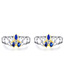 Fashion Silver Color Oval Shape Diamond Decorated Ring