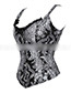 Fashion Silver Color Flower Pattern Decorated Corset