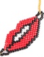 Fashion Plum Red Beads Decorated Lip Shape Bracelet