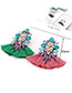 Fashion Pink Geometric Shape Decorated Tassel Earrings