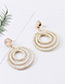 Fashion Blue Round Shape Decorated Earrings
