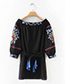 Fashion Black Strapless Design Flower Pattern Dress