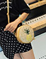 Fashion Khaki Leaf Pattern Decorated Bag