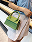 Fashion Green Pure Color Decorated Bag