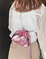 Fashion Silver Color Pure Color Decorated Bag